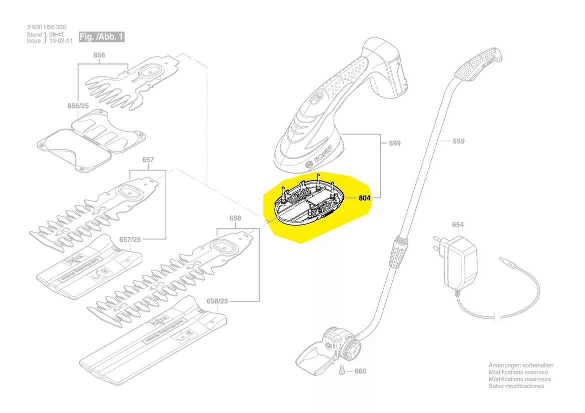 Couvercle réf. 2 609 004 376 pour taille-buisson BOSCH